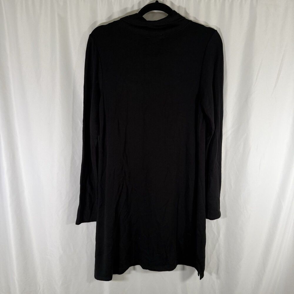 New Z Supply Sweater Dress Women's Small Black Turtleneck Long Sleeve Thermal 2 - Picture 10 of 10